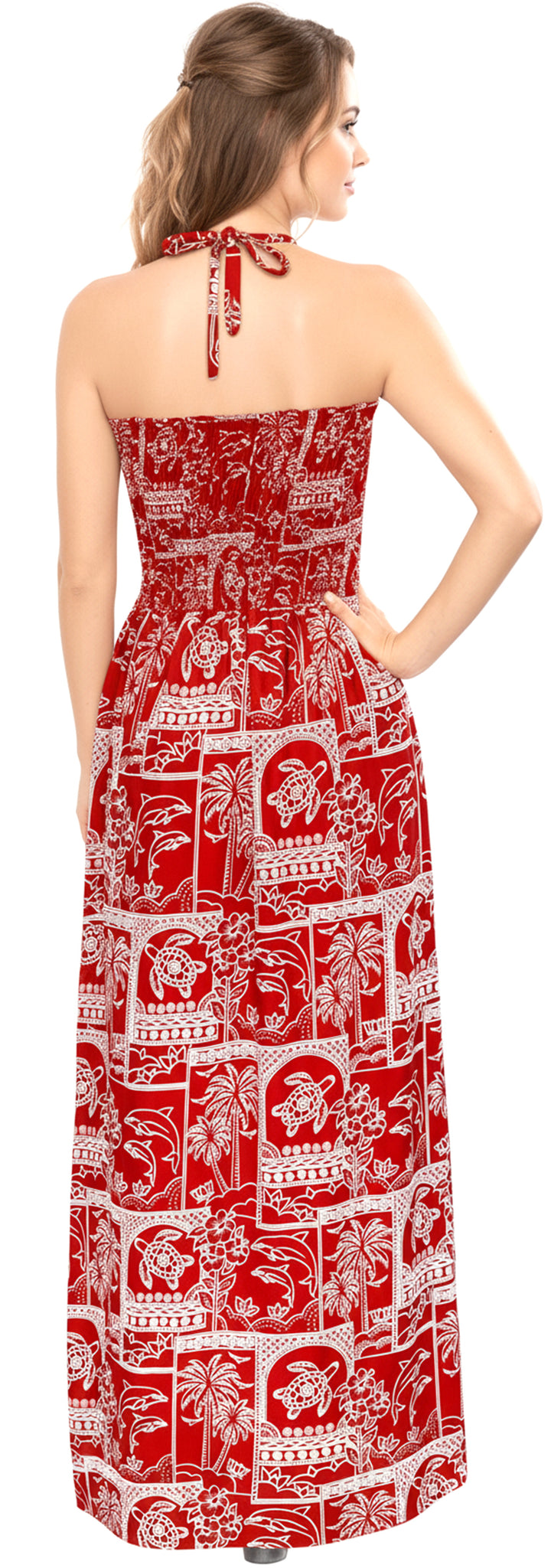 LA LEELA Red Long Dress - 135829
