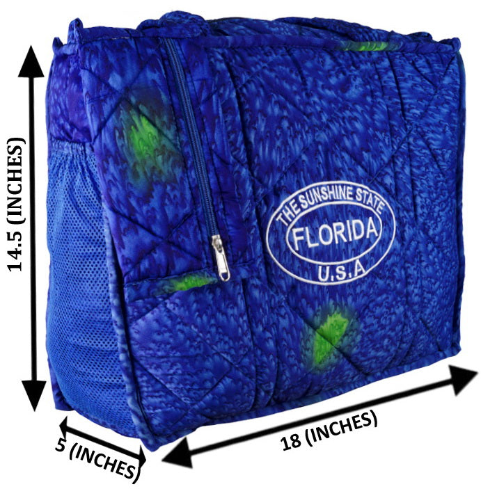 Beach  Pool Tote Bag + Purse + Beach Wrap Ethnic Blue P04697