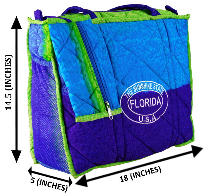 Beach  Pool Tote Bag + Purse + Beach Wrap Blue P04701