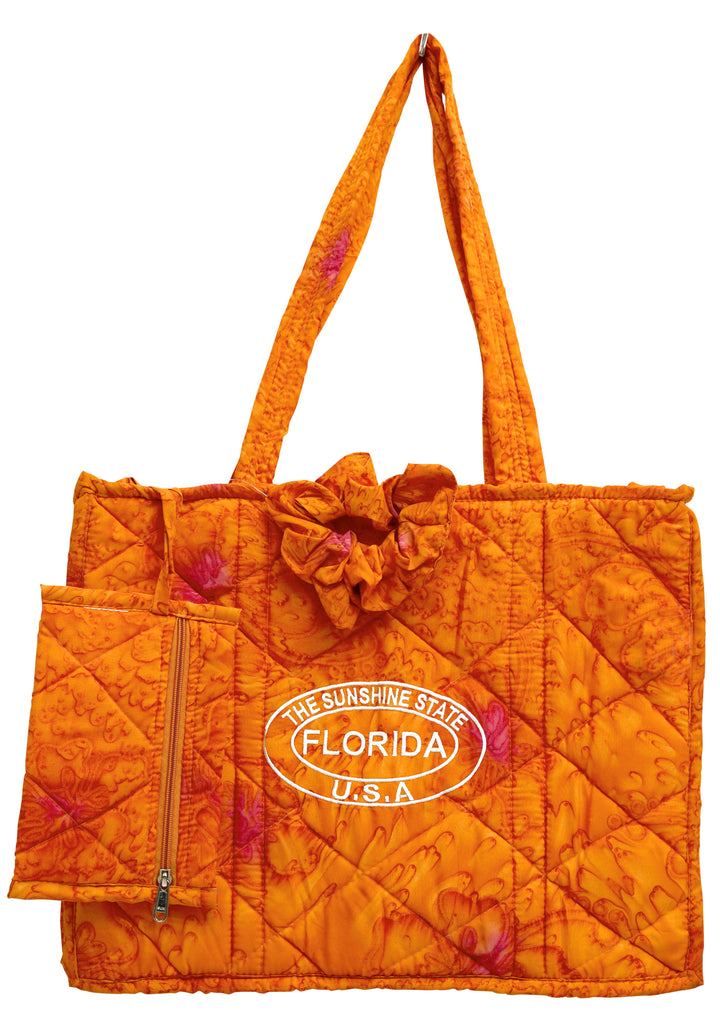 Beach Pool Tote Bag + Purse + Beach Wrap Orange P04702