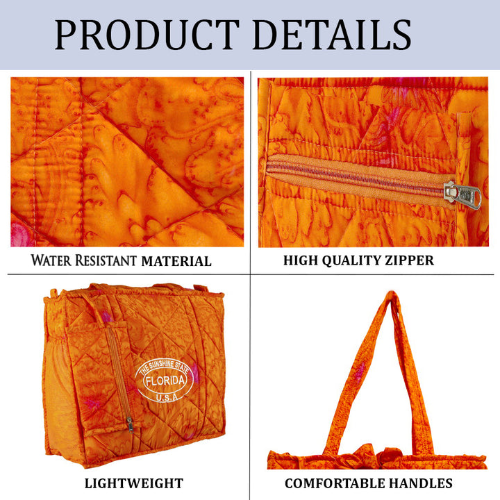 Beach Pool Tote Bag + Purse + Beach Wrap Orange P04702