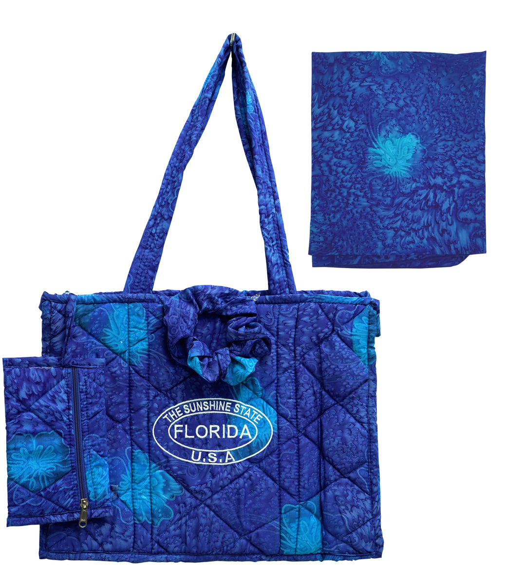 Beach Pool Tote Bag + Purse + Beach Wrap Dark Blue P04703