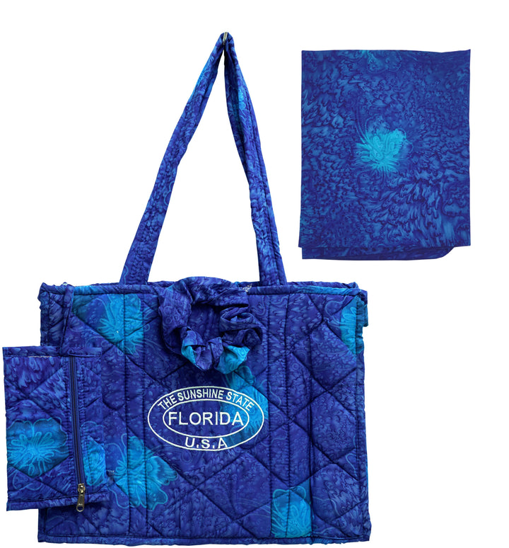 Beach Pool Tote Bag + Purse + Beach Wrap Dark Blue P04703