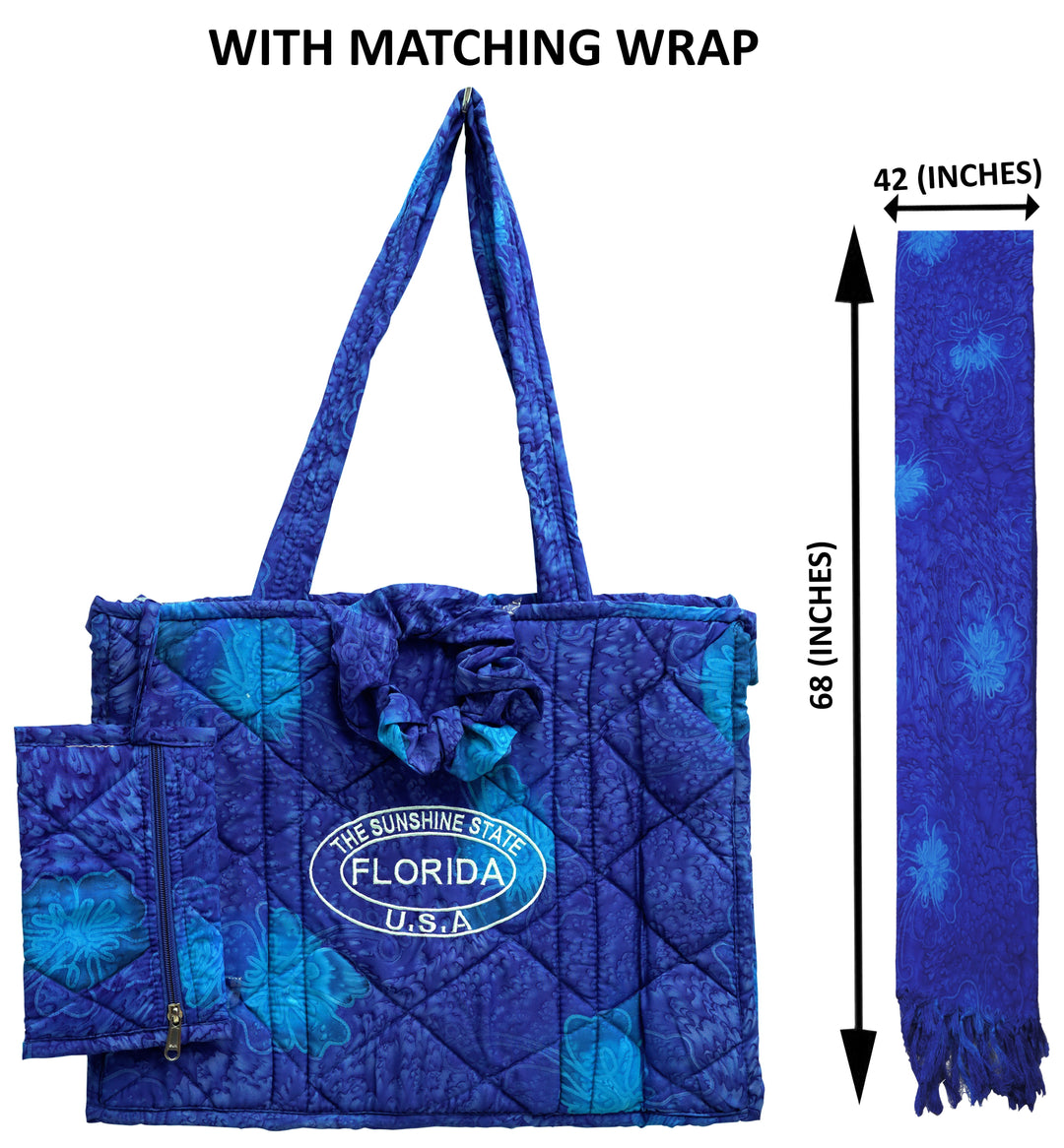 Beach Pool Tote Bag + Purse + Beach Wrap Dark Blue P04703