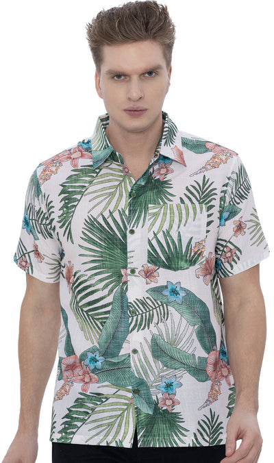 Men's P07607 Linen Effect Shirt  “ Grey (P07218)