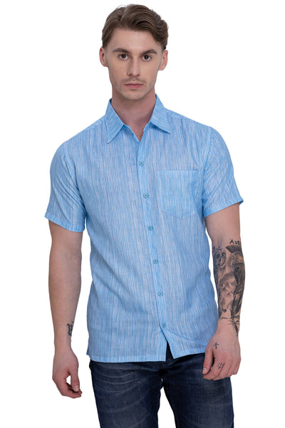 Men's P07611 Linen Effect Shirt “ Grey (P07591)