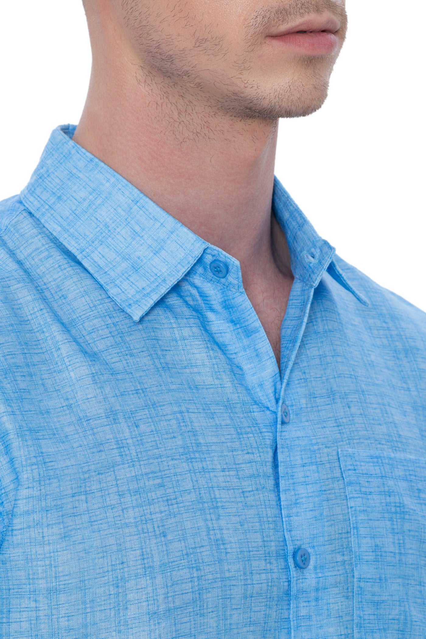 HAPPY BAY Mens Hawaiian Shirts Casual Blue P07612