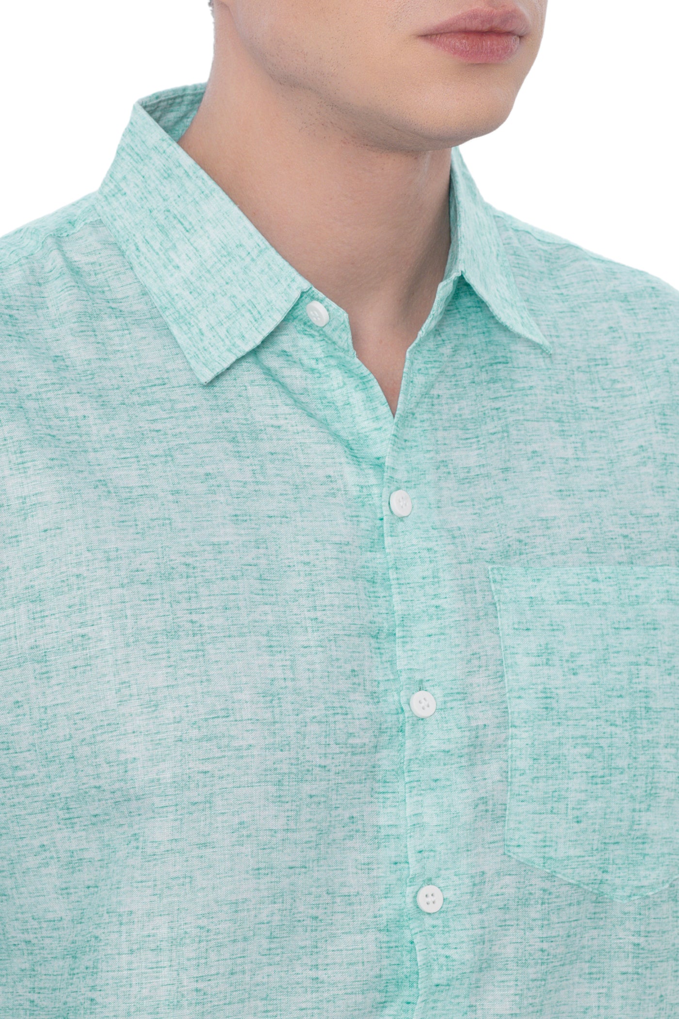 HAPPY BAY Mens Hawaiian Shirts Casual Green P07622