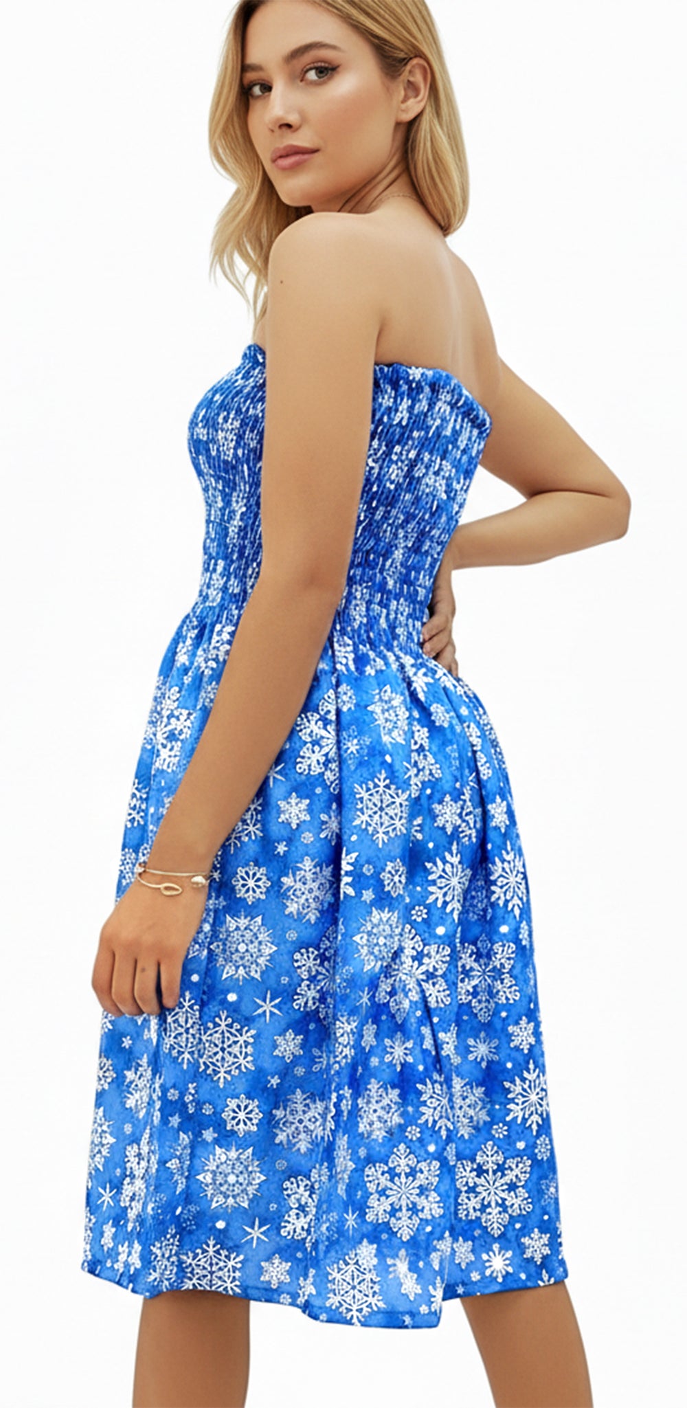 HAPPY BAY Blue Short Dress - 922381