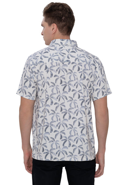 HAPPY BAY Mens Hawaiian Shirts Ocean Leaf Repeat P07729