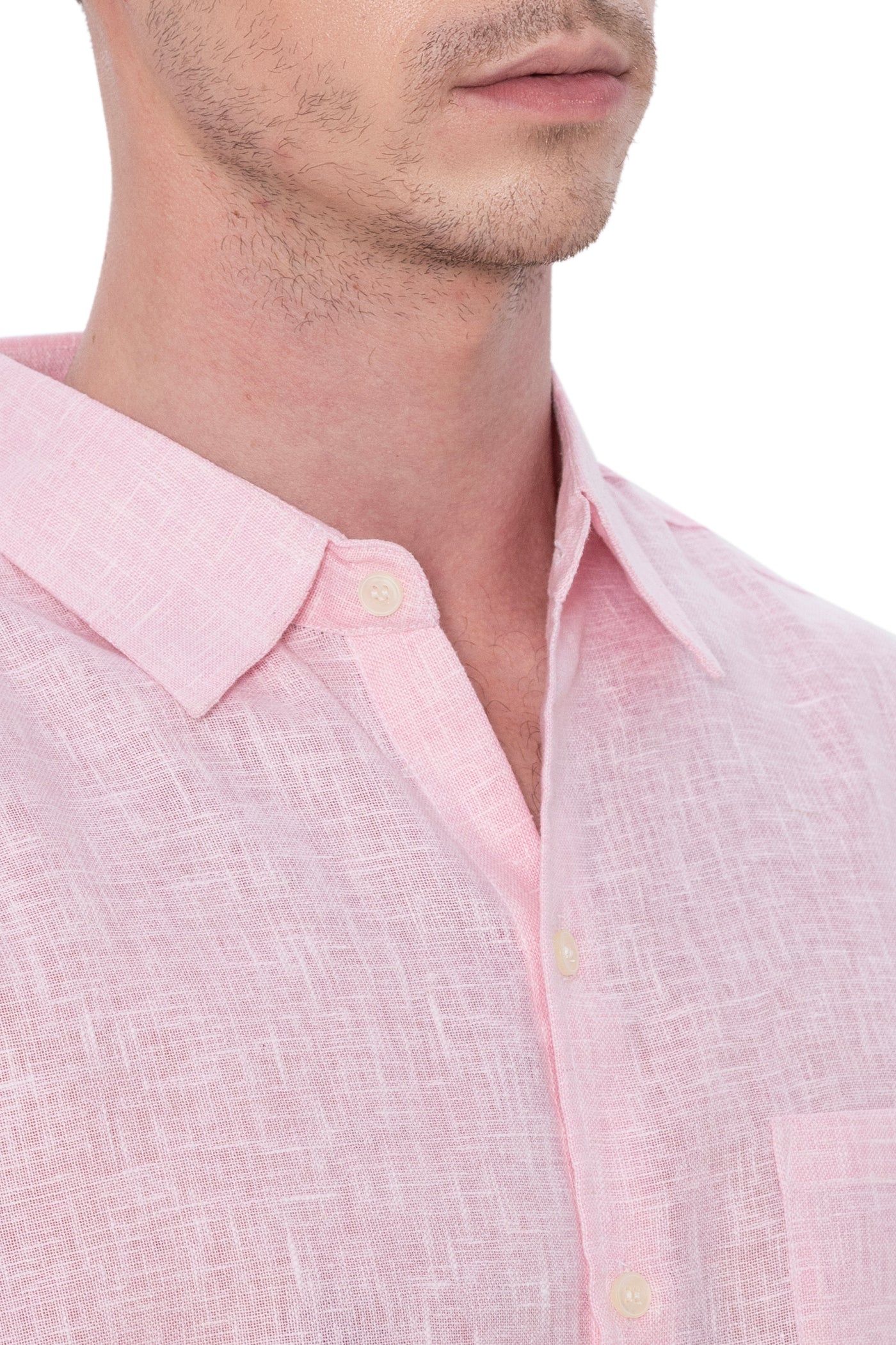 HAPPY BAY Mens Hawaiian Shirts Pink Collard P07753