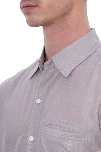 HAPPY BAY Mens Hawaiian Shirts Brown Tropical P07780