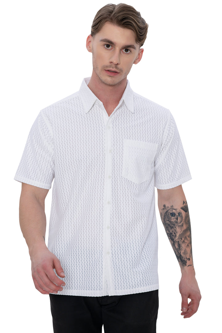 HAPPY BAY Mens Hawaiian Party Shirt White Funny P07786