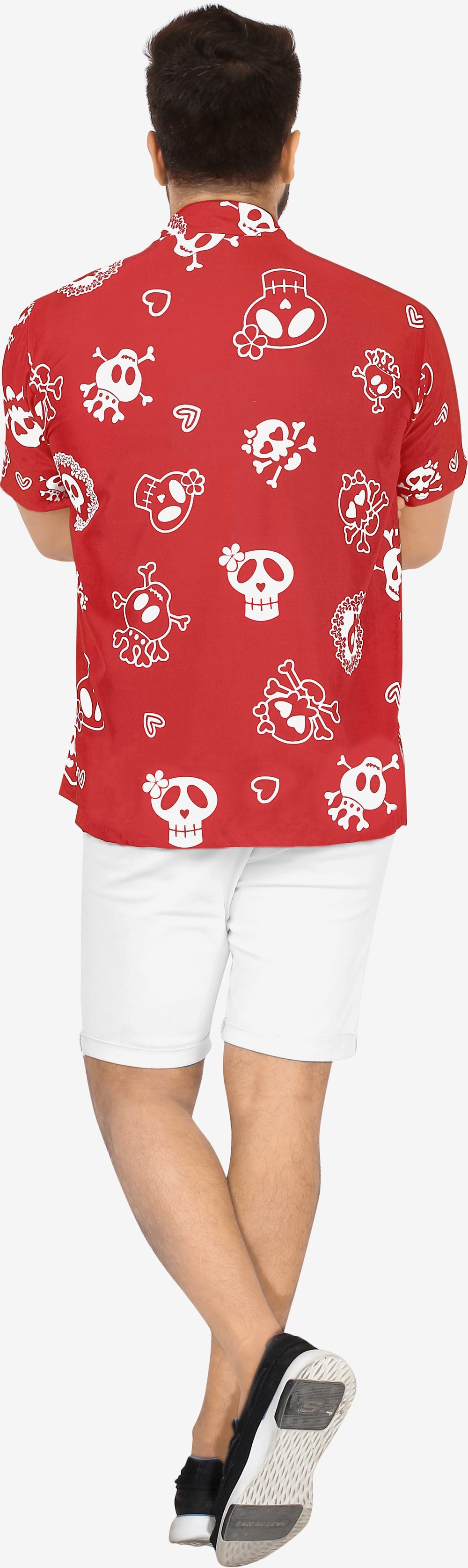 HAPPY BAY Men's Vacation Hawaiian Shirt - Casual Summer Beach Resort Cruise Aloha Button Down Short Sleeve XL Red P08305