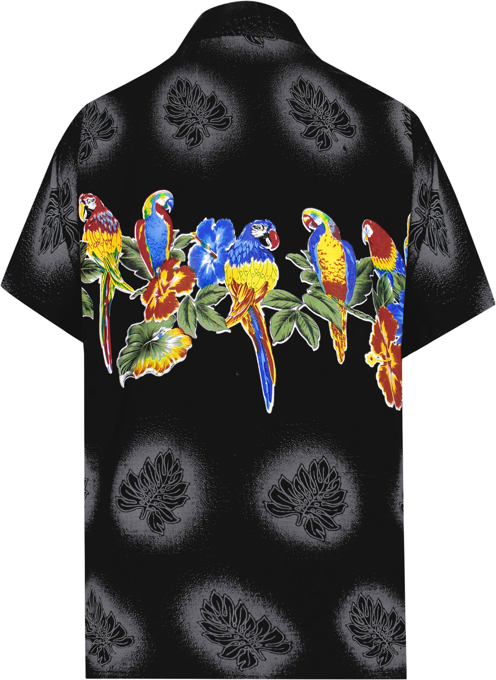 LA LEELA Men's Short Sleeve Hawaiian Button Down - Beach Summer Cruise Vacation Casual Aloha Party Shirt S Black P08327