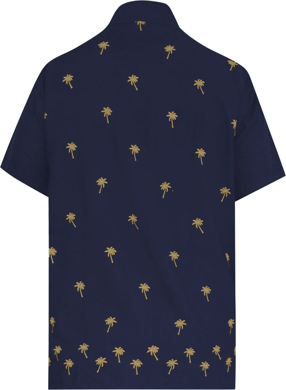 LA LEELA Men's Hawaiian Button Down Shirt Short Sleeve - Summer Beach Cruise Casual Vacation Aloha Shirt S Navy P08974
