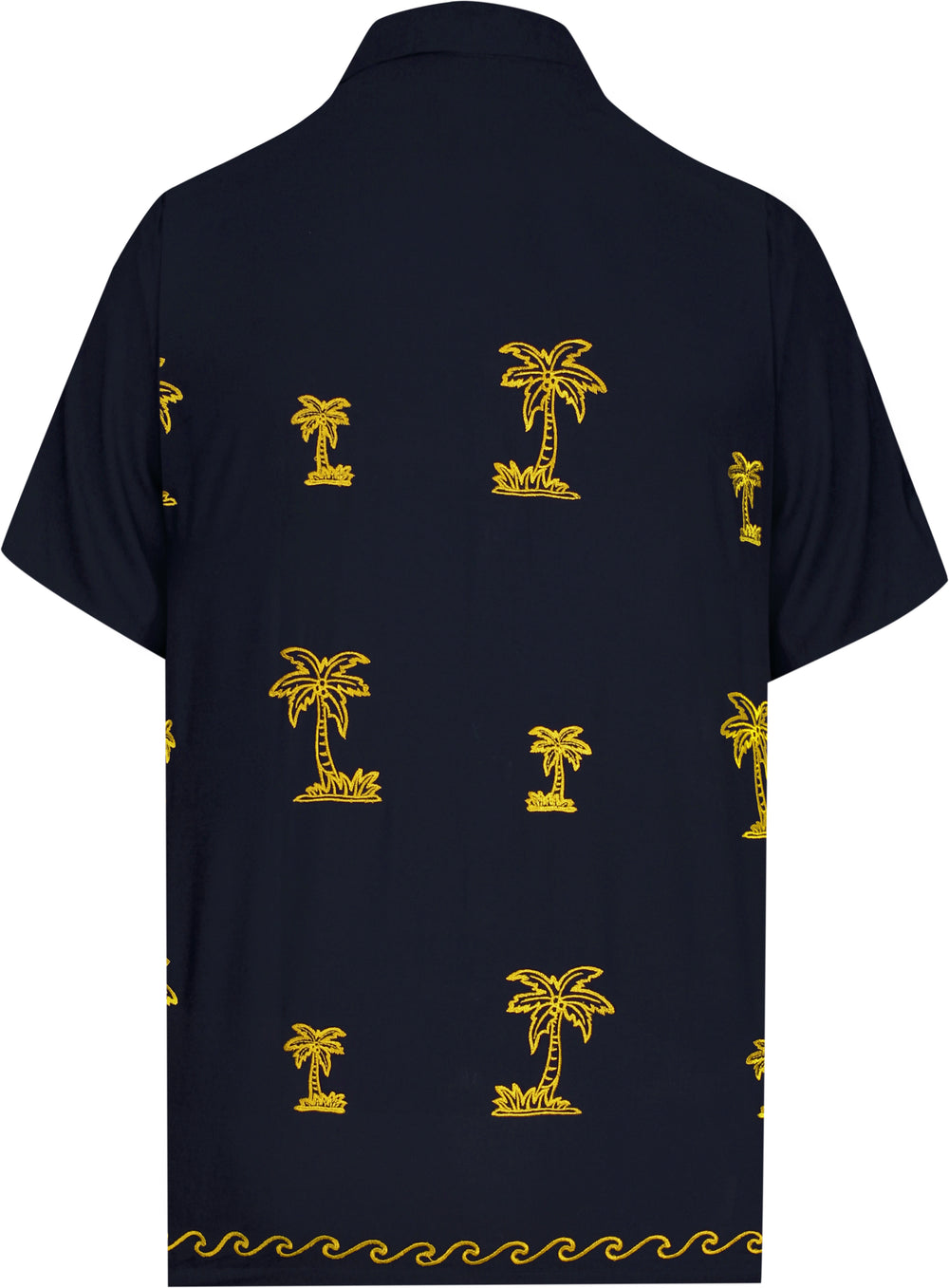 LA LEELA Men's Aloha Hawaiian Shirt Short Sleeve - Casual Summer Beach Vacation Cruise Button Down Shirt S Navy P08975