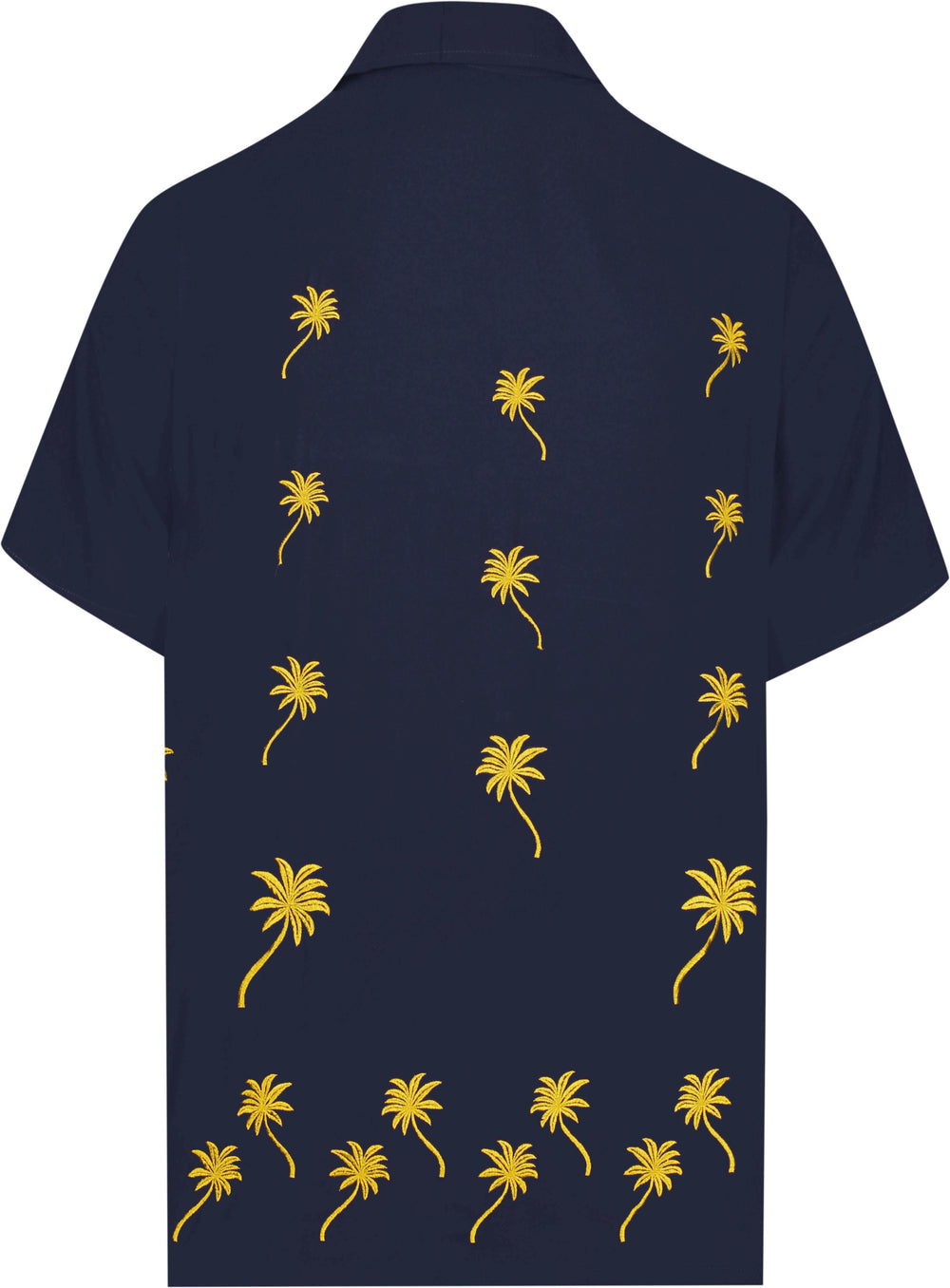 LA LEELA Men's Casual Hawaiian Shirt - Fun Summer Beach Party Button Down Aloha Short Sleeve Shirt S Navy P08977