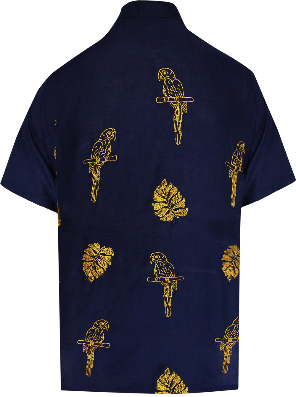 LA LEELA Men's Short Sleeve Hawaiian Shirt - Fun Summer Beach Party Casual Button Down Aloha Shirt S Navy P08979