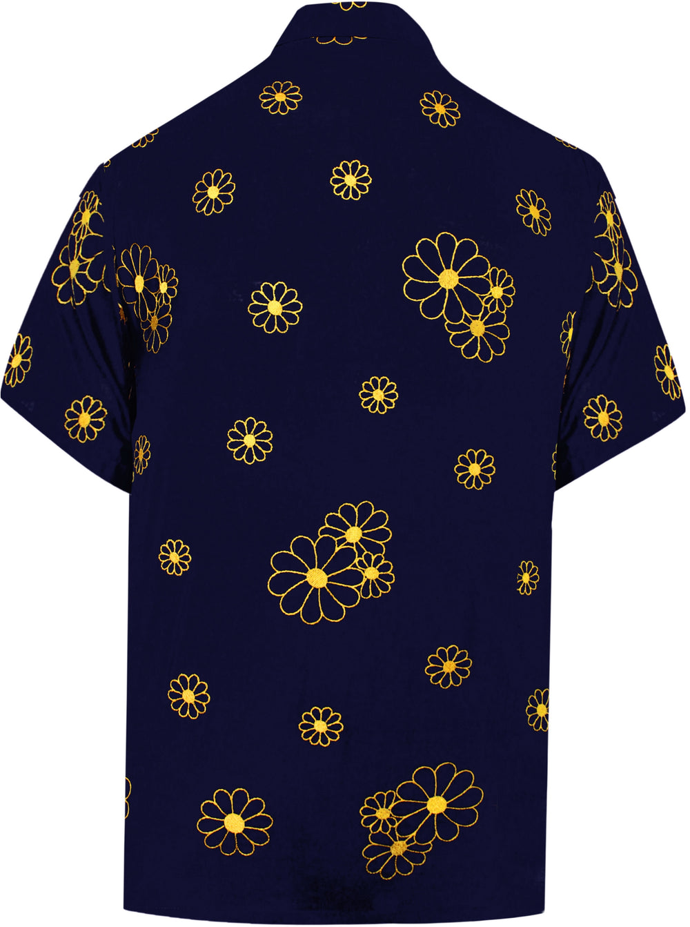 LA LEELA Men's Fun Hawaiian Shirt - Summer Beach Casual Party Button Down Short Sleeve Aloha Shirt S Navy P08980