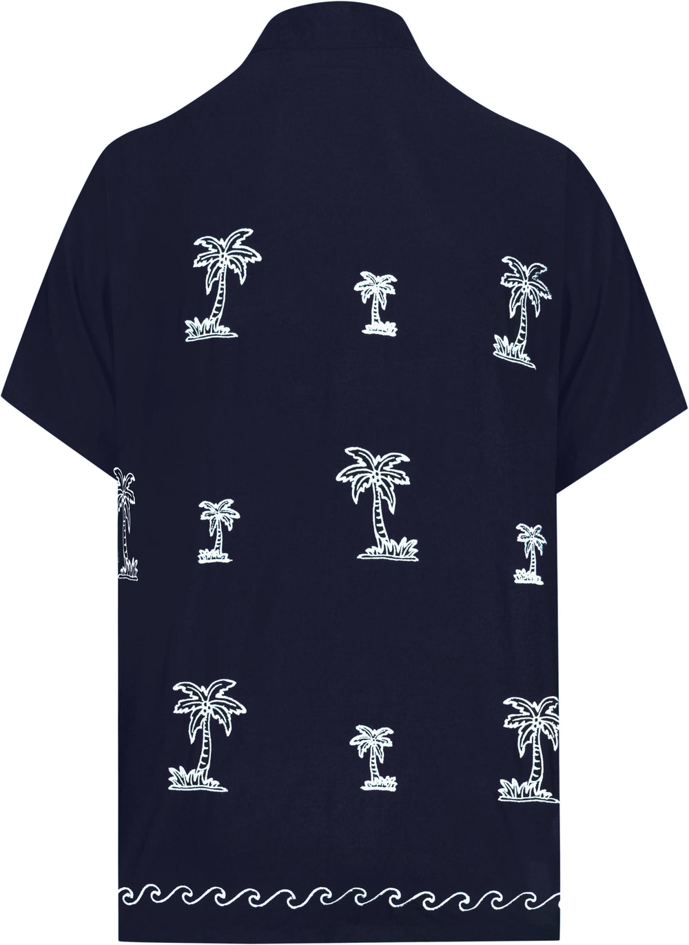 LA LEELA Men's Hawaiian Camp Shirt - Casual Beach Summer Vacation Cruise Resort Button Down Short Sleeve S Navy P08984