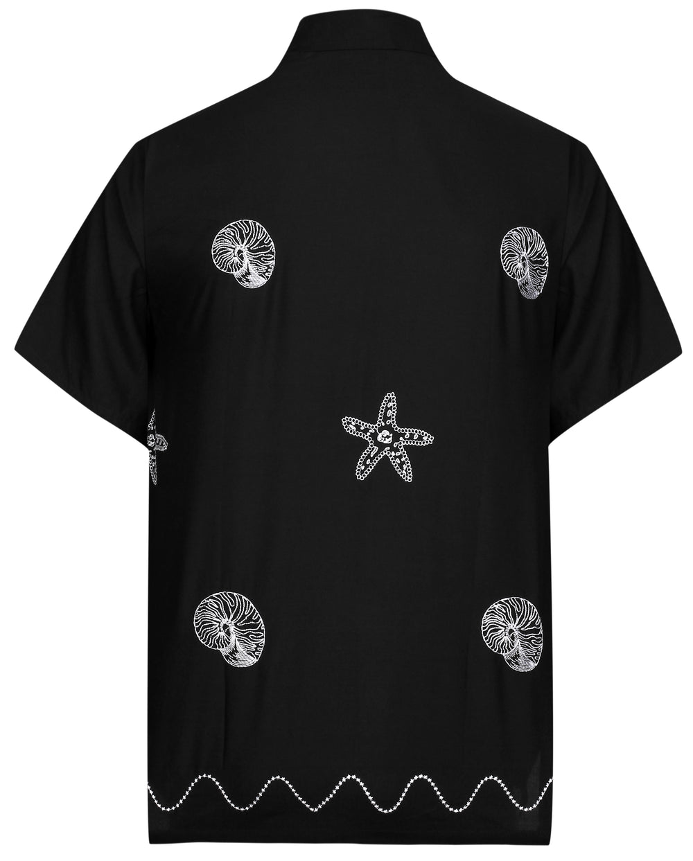 LA LEELA Men's Hawaiian Camp Shirt - Casual Beach Summer Vacation Cruise Resort Button Down Short Sleeve M Black P09003