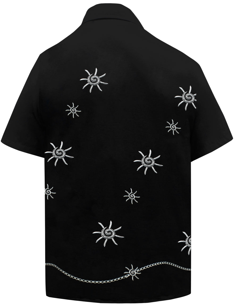 LA LEELA Men's Hawaiian Shirt Button Down - Summer Beach Party Fun Casual Short Sleeve Aloha Shirt S Black P09010