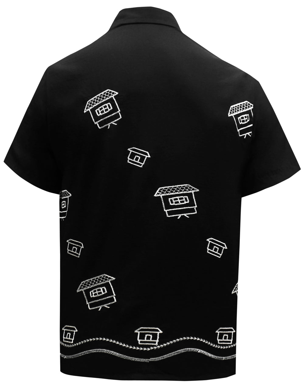 LA LEELA Men's Summer Beach Hawaiian Shirt - Casual Vacation Resort Button Down Short Sleeve Aloha Shirt S Black P09019