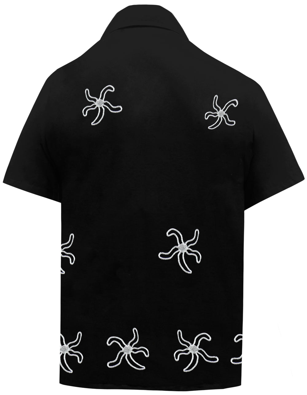LA LEELA Men's Hawaiian Button Down Shirt Short Sleeve - Summer Beach Cruise Casual Vacation Aloha Shirt S Black P09022