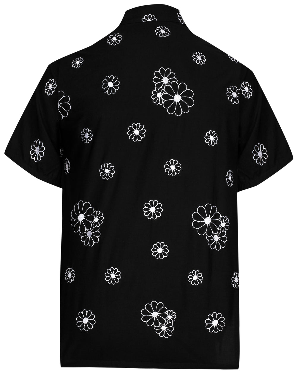 LA LEELA Men's Hawaiian Shirt Short Sleeve - Casual Summer Beach Party Fun Button Down Aloha Shirt S Black P09027