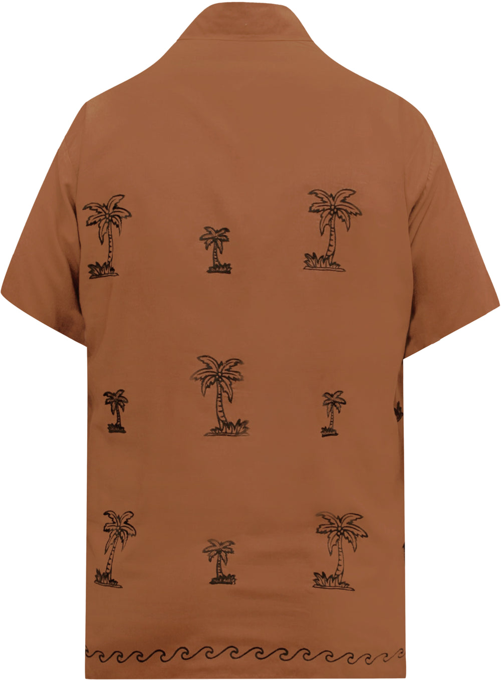 LA LEELA Men's Hawaiian Aloha Shirt Button Down - Tropical Summer Cruise Casual Beach Wedding Party Shirt S Brown P09028