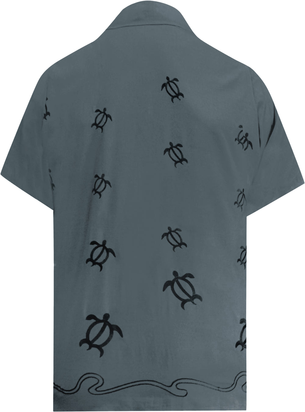 LA LEELA Men's Hawaiian Shirt Short Sleeve - Casual Summer Beach Party Fun Button Down Aloha Shirt S Gray P09038