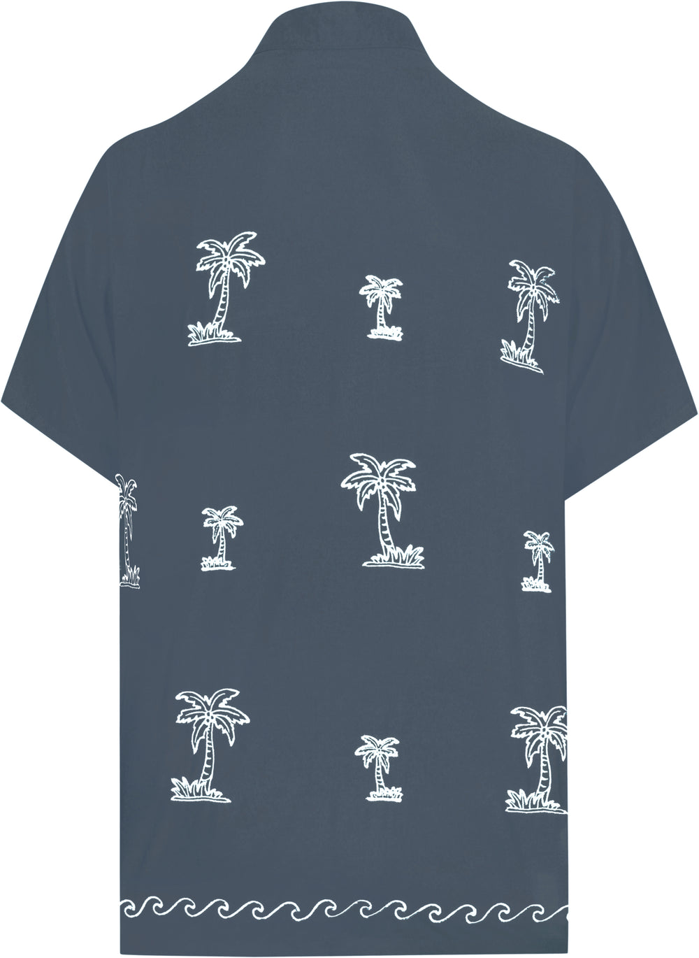 LA LEELA Men's Hawaiian Shirt Short Sleeve - Summer Beach Festival Casual Button Down Aloha Boho Shirt S Gray P09040