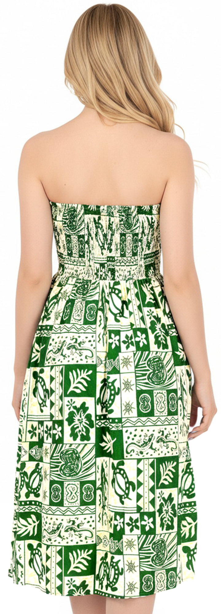 LA LEELA Green Short Dress - 136624