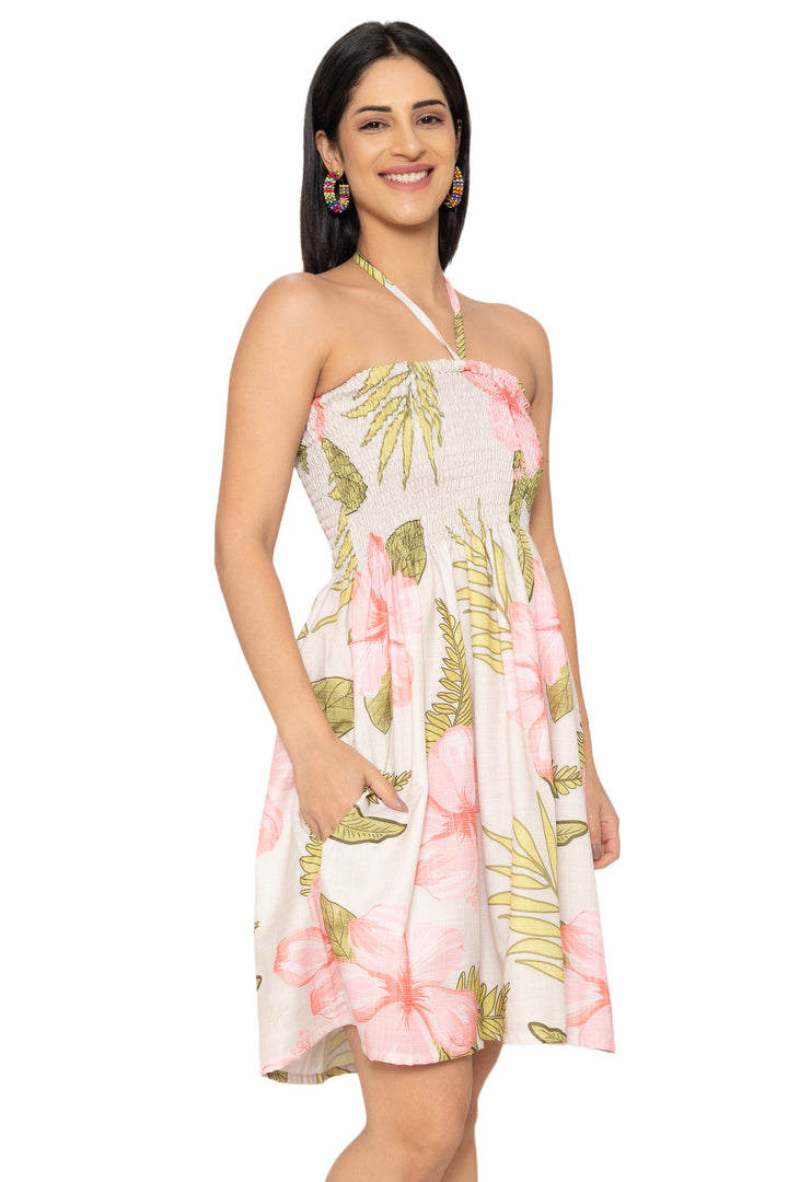 HAPPY BAY Cream Short Dress - 922917