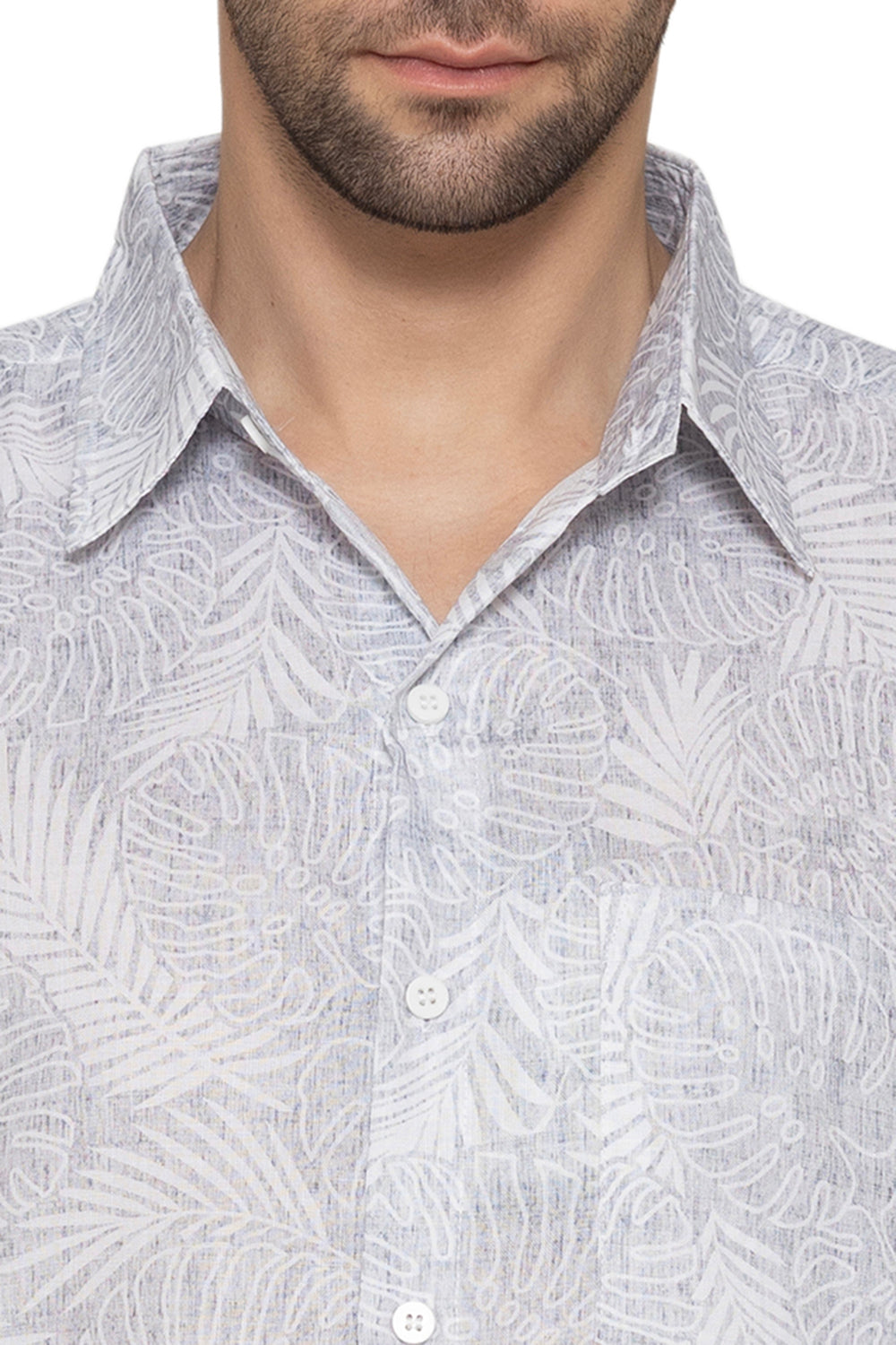 Happy Bay Men's Classic Fit Holiday Short Sleeve Beach Shirt Gray P10144