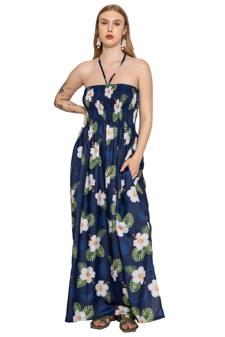 HAPPY BAY Navy Long Dress - 923264
