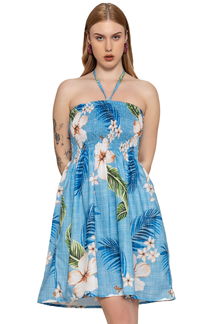 HAPPY BAY Blue Short Dress - 923260