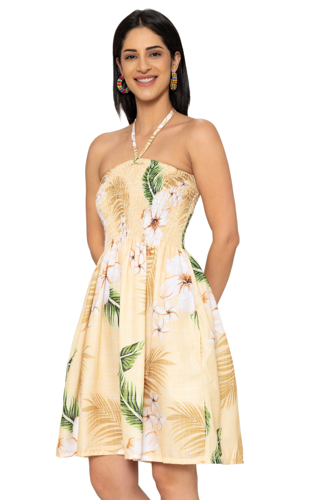 HAPPY BAY Tan Short Dress - 923259