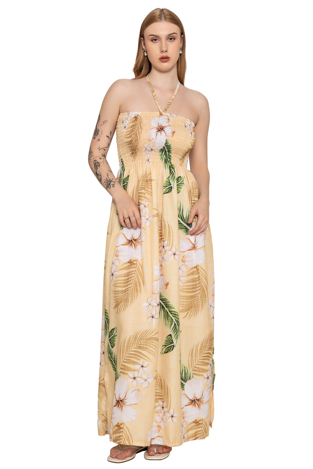 HAPPY BAY Tan Long Dress - 923262