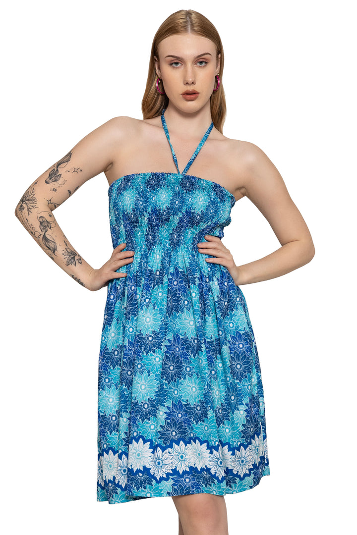HAPPY BAY Blue Short Dress - 923293