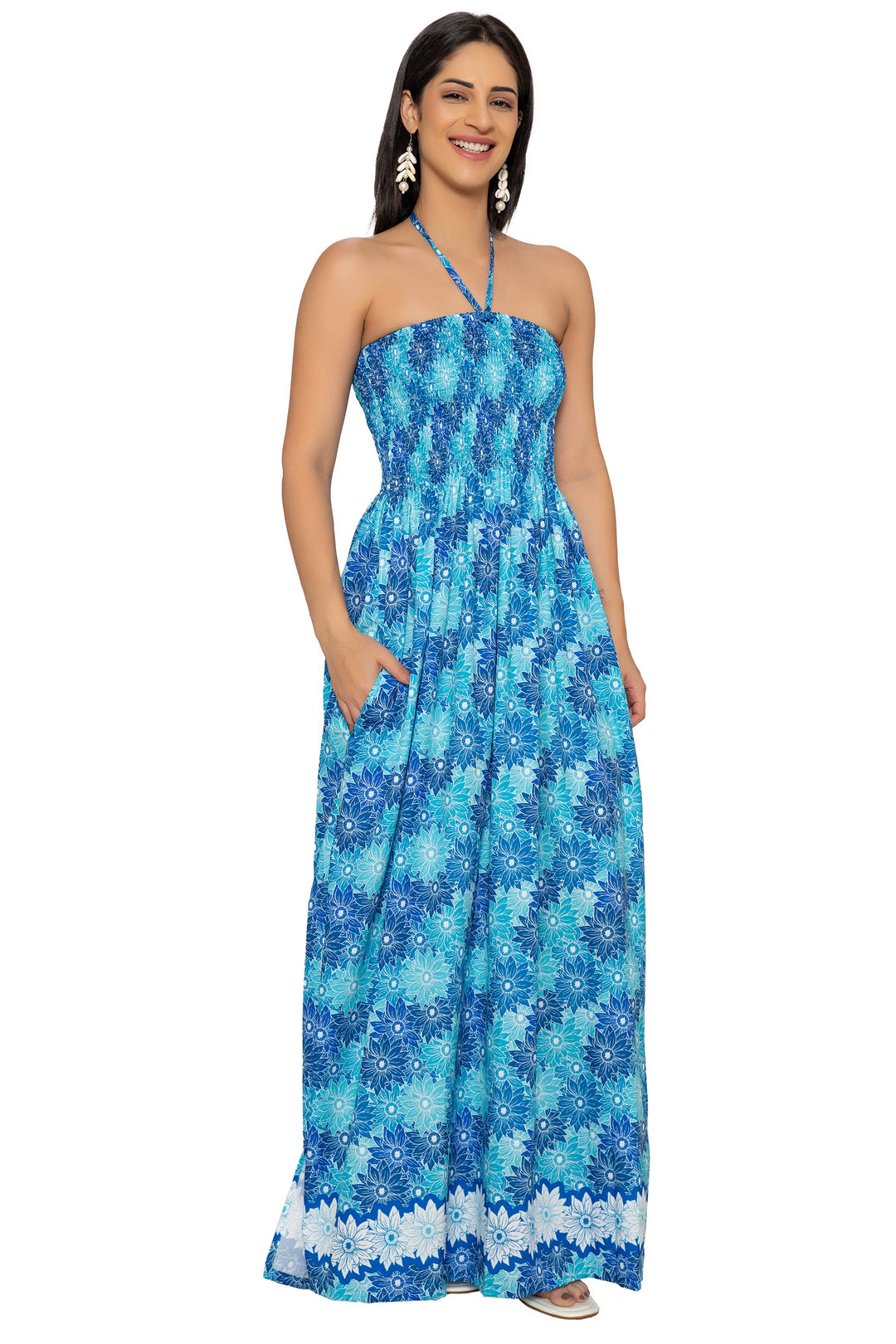 HAPPY BAY Blue Long Dress - 923265