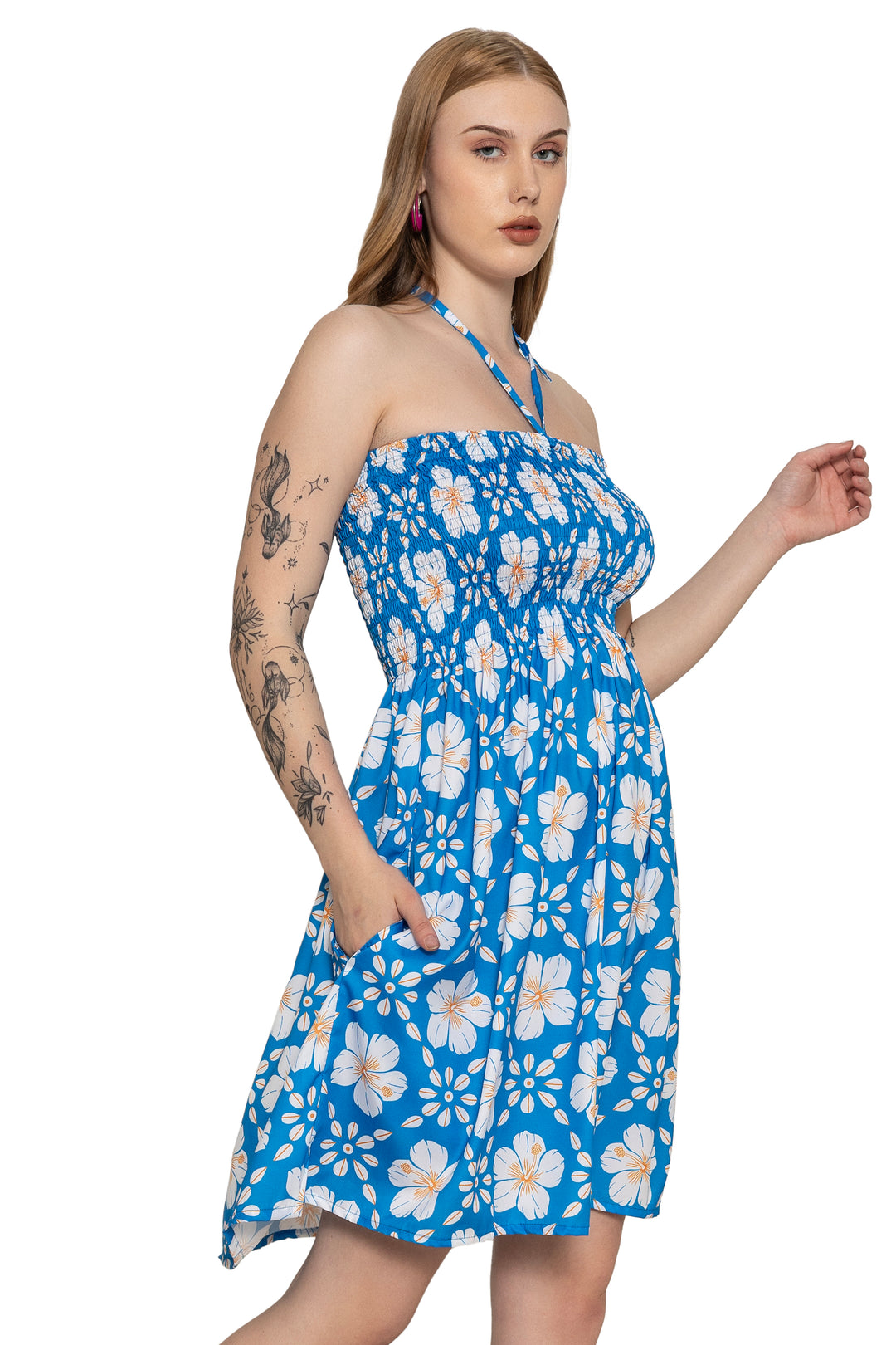 HAPPY BAY Blue Short Dress - 923295