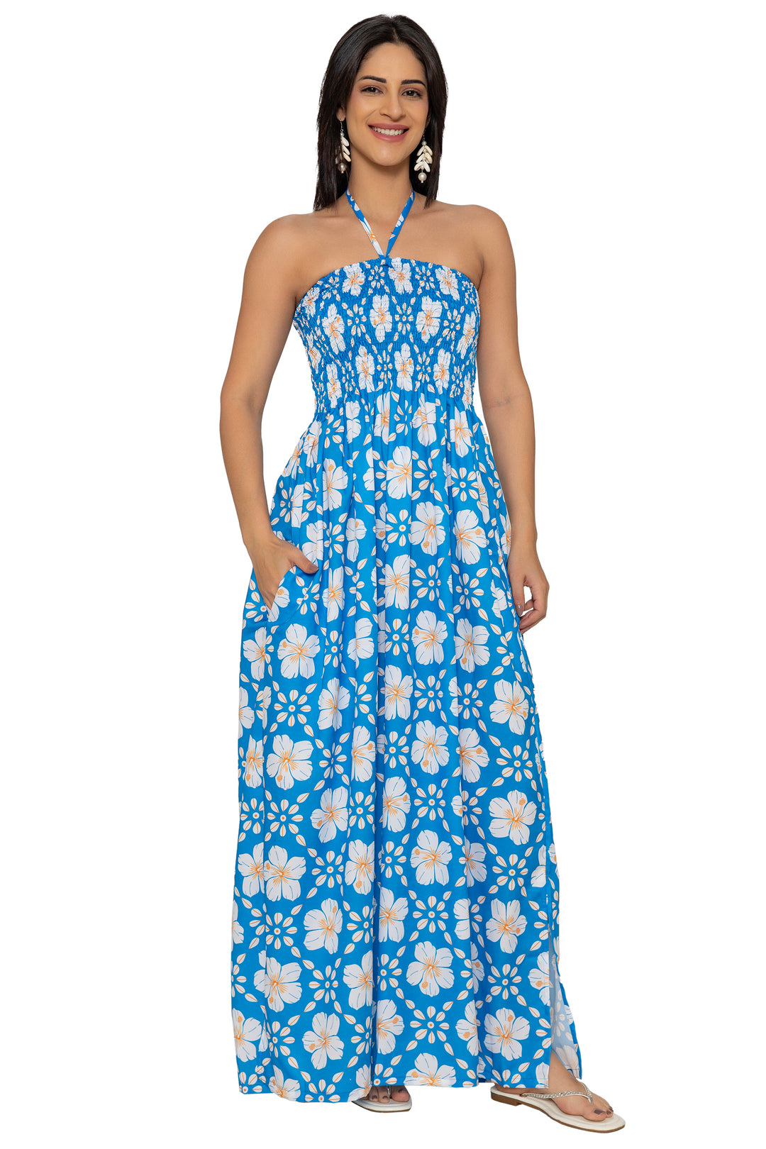 HAPPY BAY Blue Long Dress - 923267