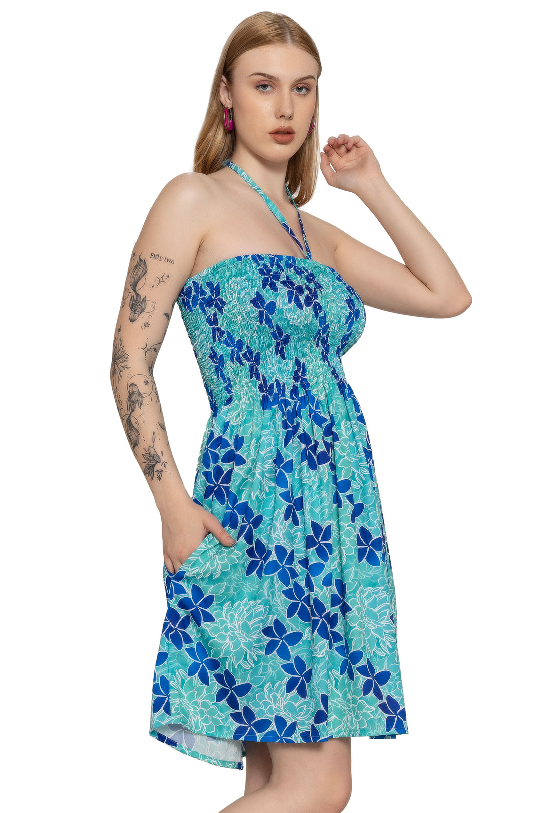 HAPPY BAY Blue Short Dress - 923300