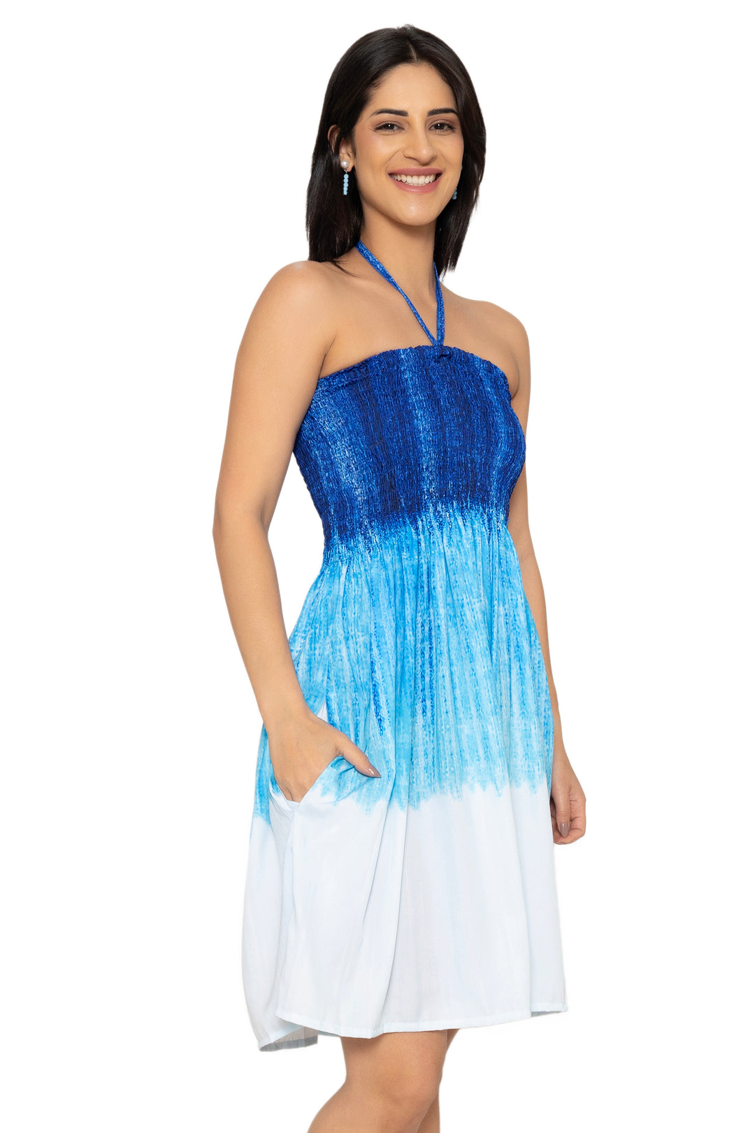 HAPPY BAY Blue Short Dress - 923302
