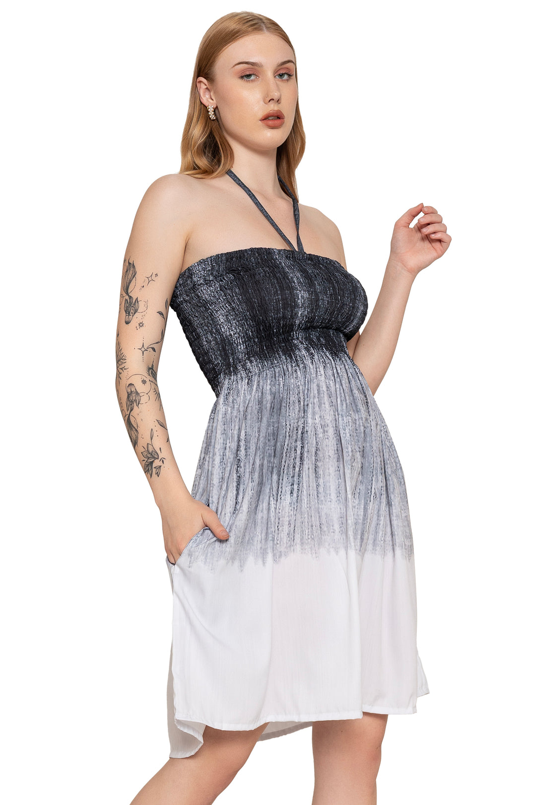 HAPPY BAY Gray Short Dress - 923305