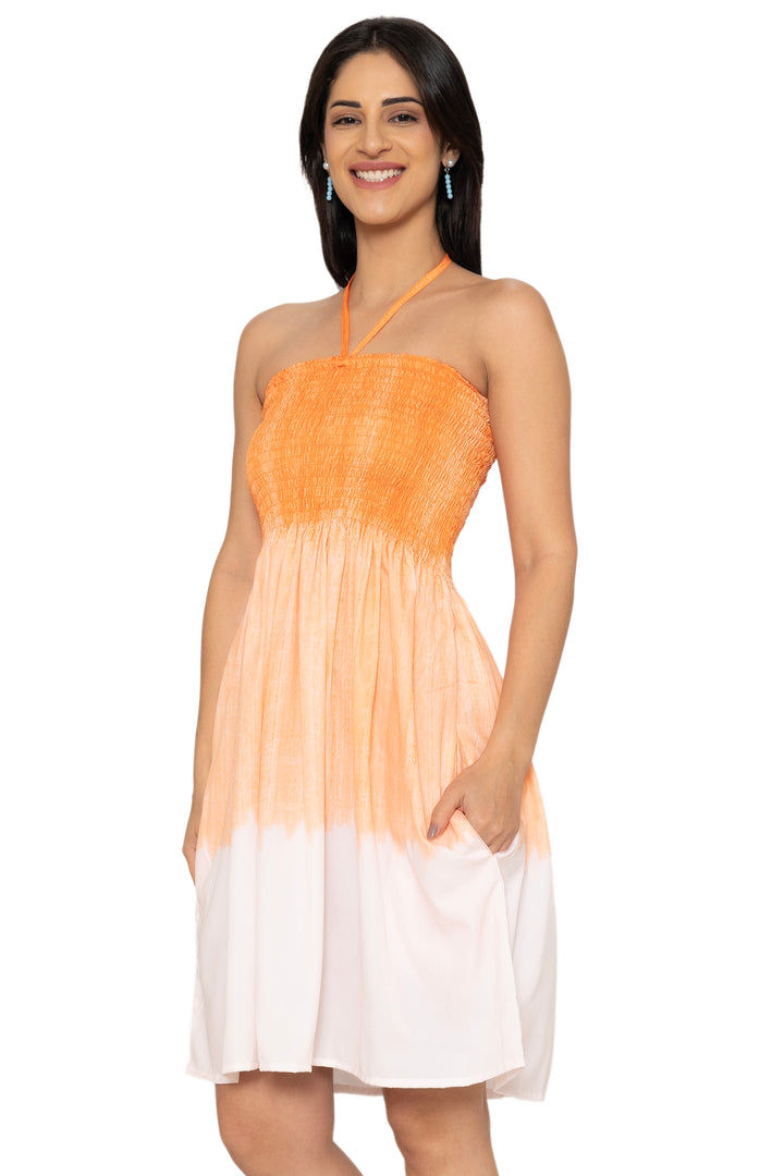HAPPY BAY Orange Short Dress - 923303