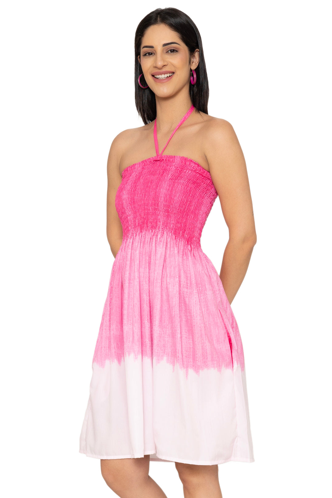 HAPPY BAY Pink Short Dress - 923301