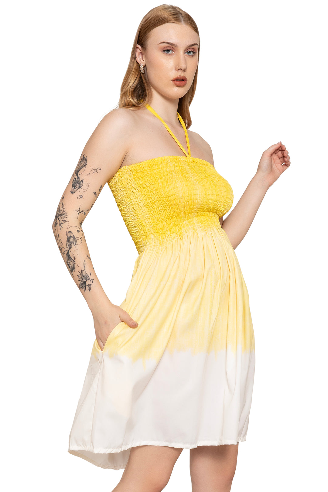 HAPPY BAY Tan Short Dress - 923304